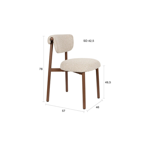 Housecraft Living Lee Eetkamerstoelen Beige - Set van 2