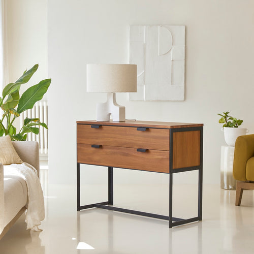Tikamoon Dressoir van massief acacia en metaal - Naturel