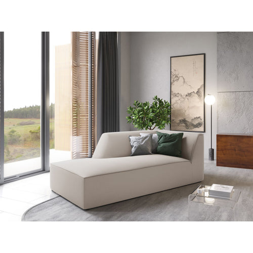 Cosmopolitan Design - Ligstoel links Siena flueel beige - 181x93x69cm