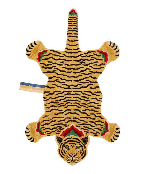Doing Goods Babul Bombay Tijger Vloerkleed - Groot 144 x 93 x 2 cm - 100% wol