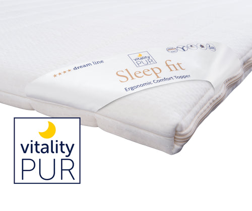 Vitality Pur - SleepFit Memory Foam Topper - Inclusief Hoofdkussen - 80x200cm