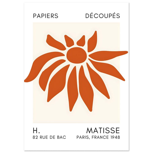 Artfulprints  Matisse – Deep sea dance orange   poster A4 21x29.7 cm - vtwonen shop
