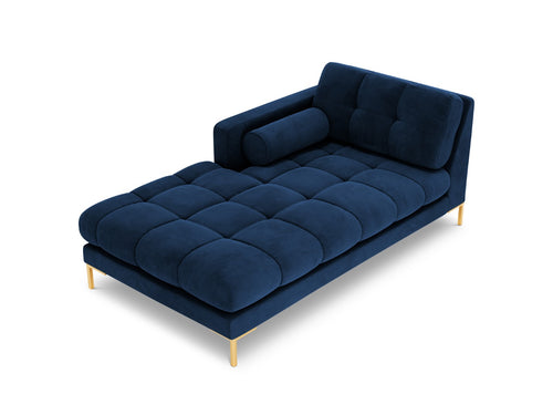 Cosmopolitan Design linker meridiaan Bali flueel, koningsblauw - 185x102x75cm