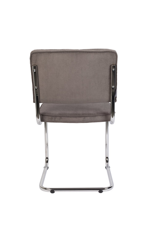 Zuiver Ridge Rib Eetkamerstoelen Grijs - Set van 2 - vtwonen shop