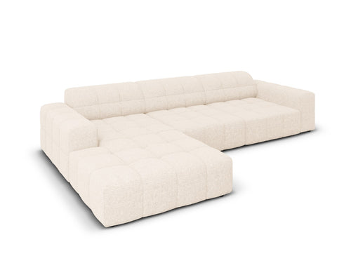 Cosmopolitan Design linker hoekbank Chicago 4-zits, chenille lichtbeige - 167x294x78cm