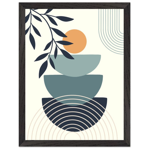 Artfulprints Poster met Lijst Boho – Sunrise layers   - 30x40 cm - Meerkleurig