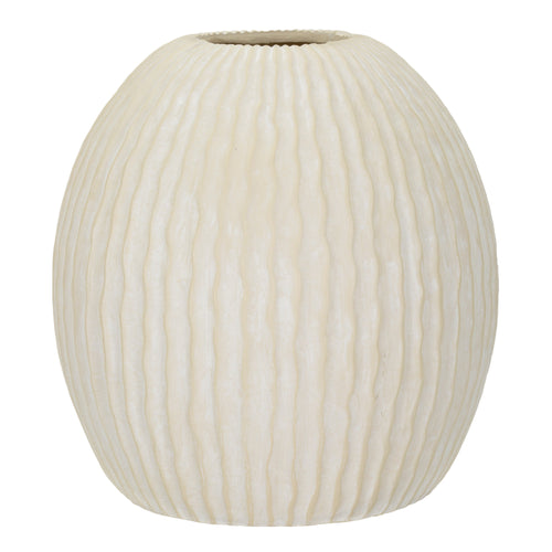 Mauro Ferretti vaas - Ø 36,5x38 cm - crème