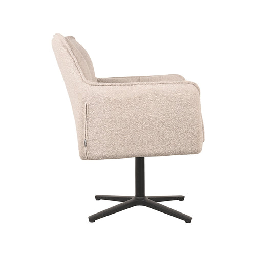 LABEL51 Fauteuil Ian - Naturel Bouclé - Draaibaar - 72x76x87cm - vtwonen shop