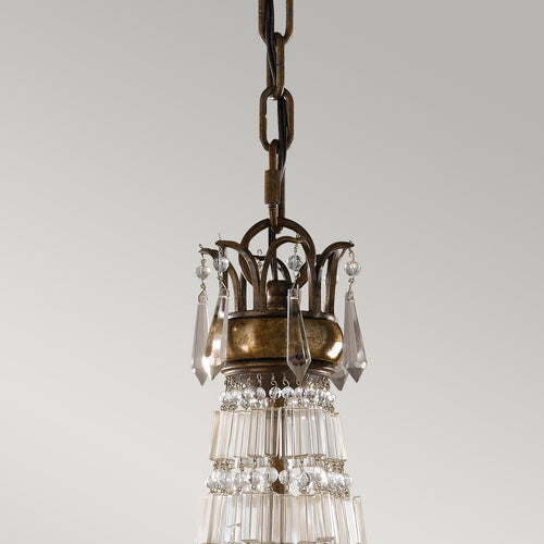 Elstead Bellini - 6 Lichts kroonluchter Britse bronzen afwerking, E14
