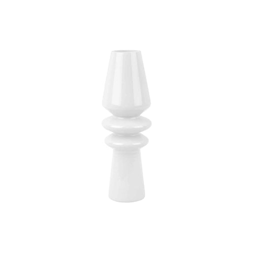 Present Time vaas Sparkle Cone - wit - Ø9cm - vtwonen shop