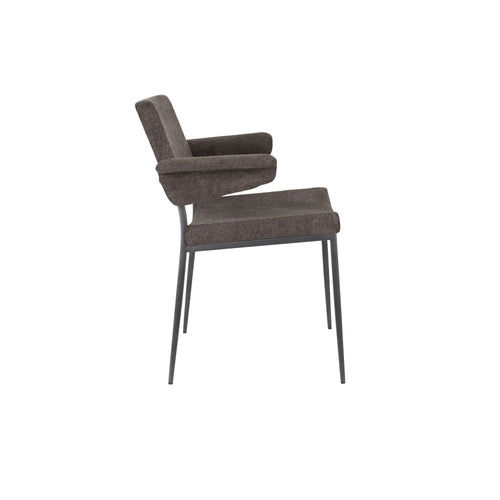 Dutchbone Portland Eetkamerstoelen Armleuning Grijs - Set van 2