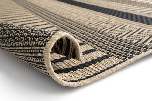 AFK Living vloerkleed Maasai - voor binnen en buiten - zwart - 160 x 230 cm