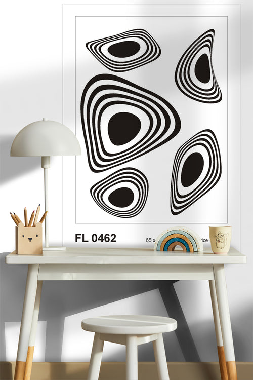 Sanders & Sanders muursticker figuratief motief zwart wit - 85 x 65 cm - 600288