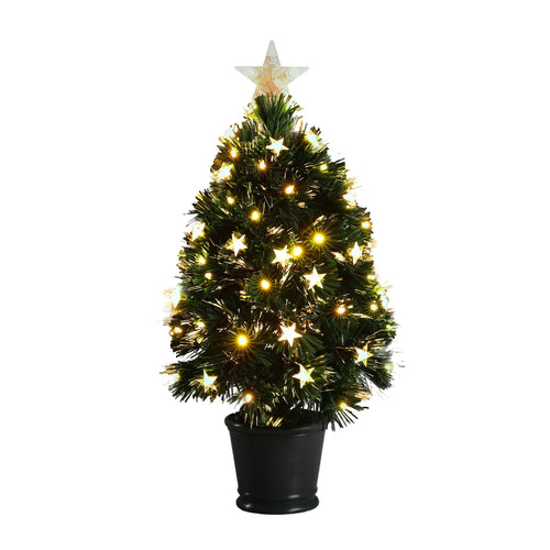Luca Lighting Mercury Kunstkerstboom met Fibre Optic Verlichting - H60 x Ø30 cm - Groen - vtwonen shop