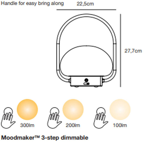Nordlux Sponge Tafellamp buiten - Ø22,5cm - LED Stepdim - 2700K - IP65 - Wit