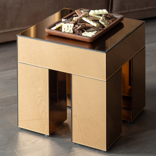 WOOOD dienblad Trayla - Mangohout - Bruin - Set van 3 - 45x35x3/35x25x3/25x15x3
