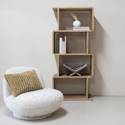 Giga Meubel Wandkast Floris - Mangohout - Lichtbruin - 80x40x180cm - vtwonen shop