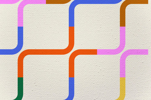 Canvas 60x40 Geometrische afdruk - vtwonen shop