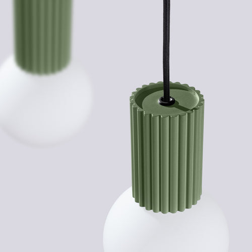 Sollux Lighting Hanglamp HALO 2L olijfgroen - 33,5x6x120cm