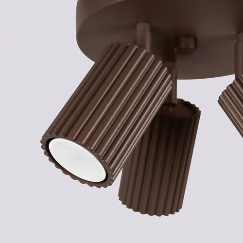 Sollux Lighting Plafondlamp KARBON 3P bruin - 19,5x19,5x18cm