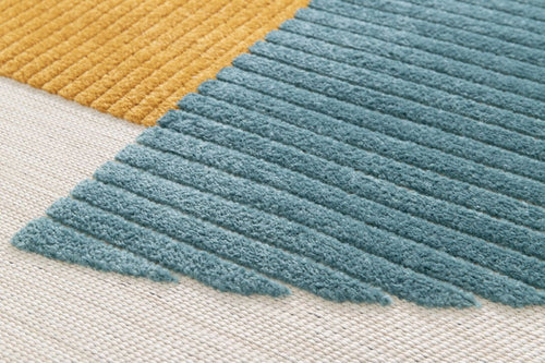 Garden Impressions Art deco karpet - 200x290 cm - blue - yellow - vtwonen shop