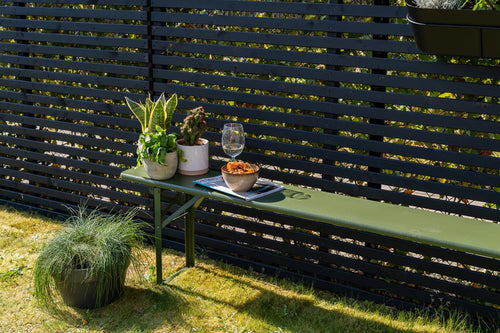 MaximaVida inklapbare bierbank Berlijn 200 x 25 cm olijfgroen - FSC hout