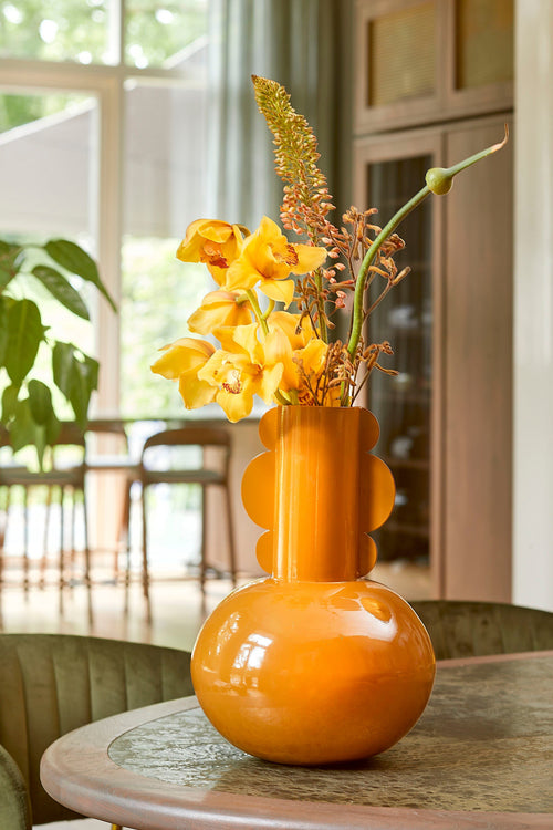 Mica Decorations  Boyd Vaas - H36 x Ø25 cm - Metaal - Bruin