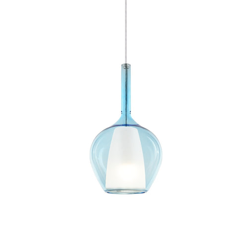 Ideal Lux KALIQUE 18 cm koepelvormige hanglamp voor plafond, hemelsblauw, 1x E27 fitting