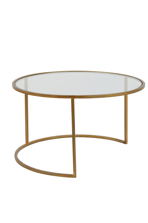 Light & Living salontafel DUARTE - Ø75x44cm - goud - Set van 2 - vtwonen shop