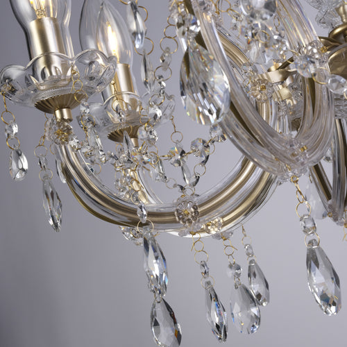 Searchlight hanglamp Utah - 8 lichts - 60  x 150   cm - goud transparant