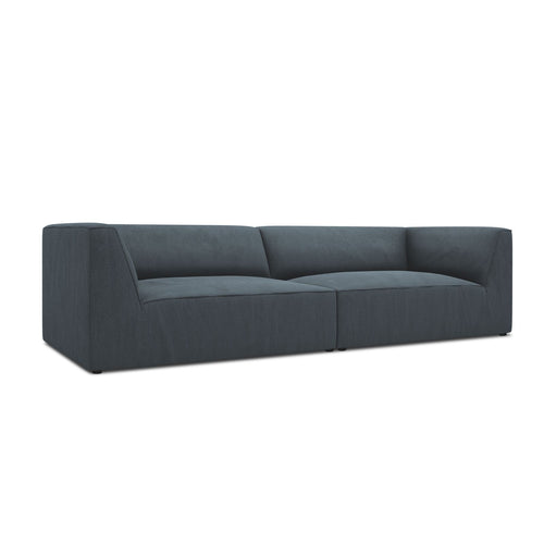 Cosmopolitan Design - Bank Siena 4-zits, ribfluwelen blauw - 93x302x69cm