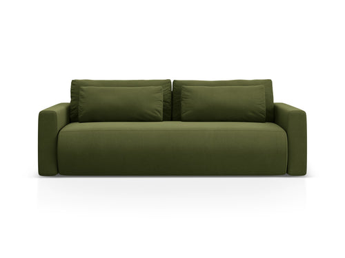Cosmopolitan Design Slaapbank met opbergdoos Belfast 3-zits, flueel legergroen - 105x238x84cm