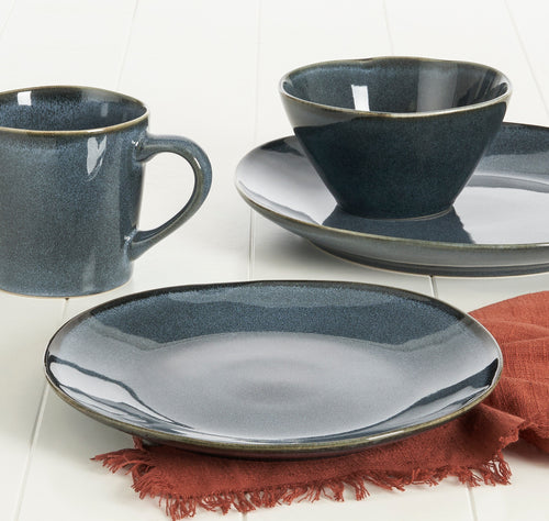 Mica Decorations Racco Serviesset 4 Persoons  - Steengoed - Donkergrijs - vtwonen shop