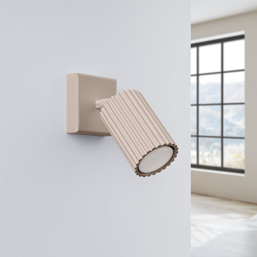 Sollux Lighting Wandlamp KARBON taupe - 8x16x16cm