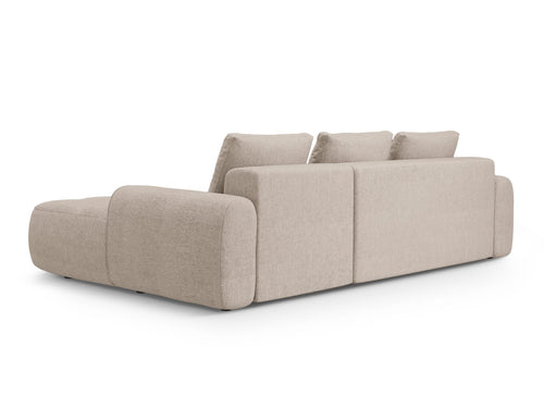 Cosmopolitan Design Converteerbare hoekbank rechts met opbergdoos Linz 3-zits, structurele stof zand - 142x275x84cm