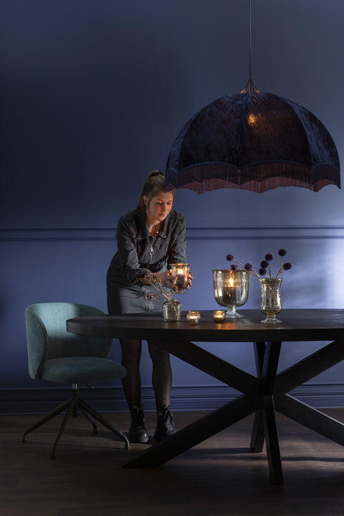 J-Line hanglamp - velvet/katoen - paars - vtwonen shop