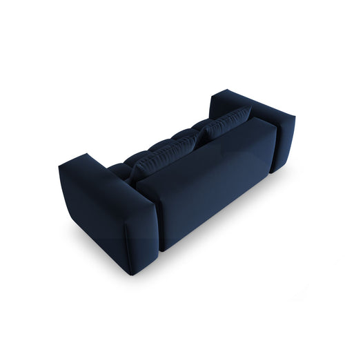 Cosmopolitan Design - Modulaire bank Verona 3-zits, flueel koningsblauw - 85x200x70cm