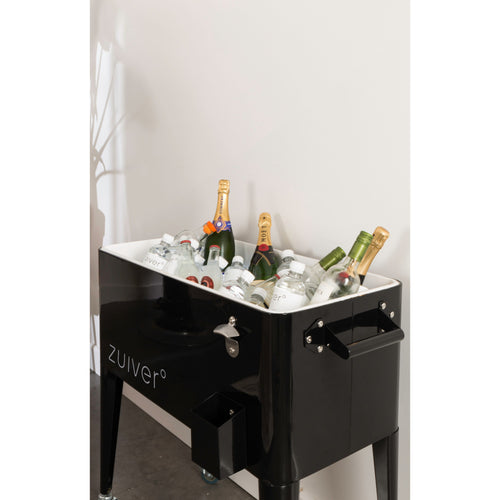 Zuiver Cooler Be Cool Koelbox/ Koelwagen Tuin Zwart - vtwonen shop