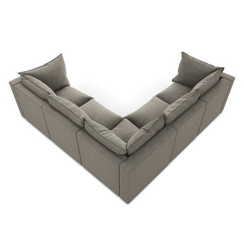 LaMiaSofa Modulaire hoekbank Ravenna - bouclé - grijs - 255x255x77