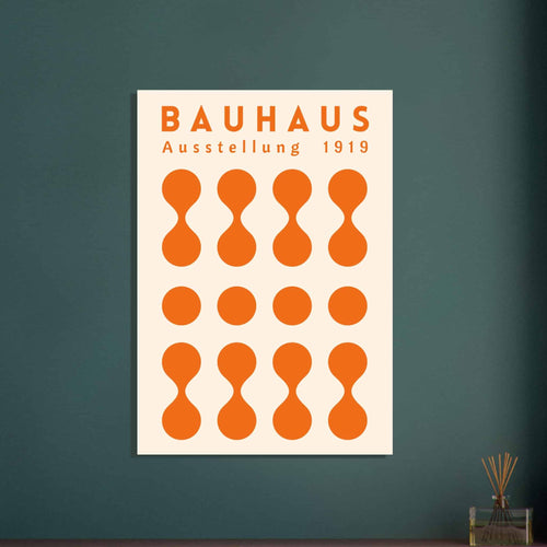 Artfulprints  Bauhaus - Ausstellung orange   poster 70x100 cm - vtwonen shop