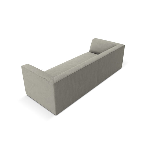 Cosmopolitan Design - Bank Siena 3-zits, ribfluwelen lichtgrijs - 92x232x69cm