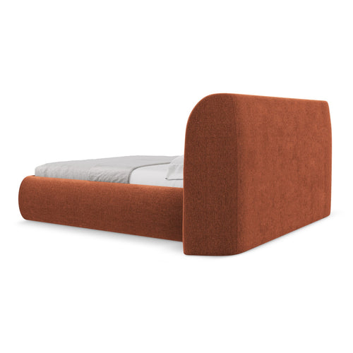 LaMiaSofa Bed met opbergruimte Trieste - Chenille - Terracotta - 190x215x110