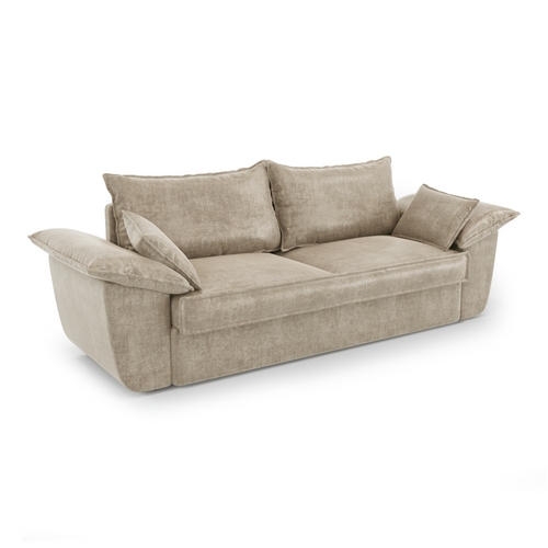 Sia Home - Rechte bank SASHA -  Fluweel - Beige - 232cm