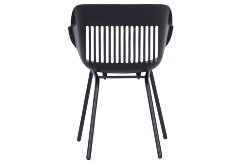 Hartman Tuinstoel Jill Rondo - Zwart Kunststof - Set Van 2 - vtwonen shop