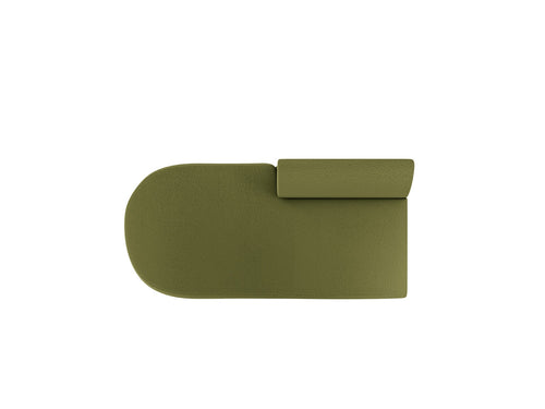 Micadoni - Module "Miley" 2 zitplaatsen, boucle donker olijfgroen - 90x158x70cm
