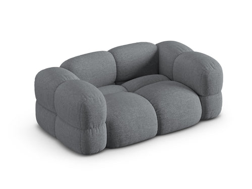 Cosmopolitan Design Bank Loretto 2-zits, structurele stof grijs - 100x180x68cm