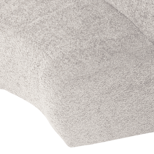 WOOOD eetbank halfronde hoek rug Mojo Base - Wollig - Ecru - 83x152x76