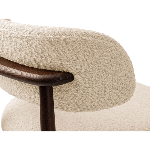 Set van 2 stoelen met gesp Evan boucle beige - 51x49.5x77cm