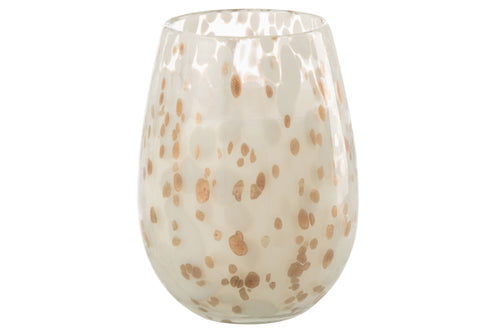 J-Line geurkaars Mia - glas - wit - large - 230U - vtwonen shop