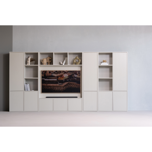 WOOOD opbergkast Meggy Smalle - Grenen hout - Dust /Grijs - 215x55x40